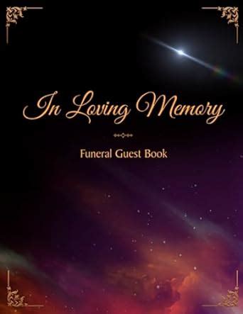 In Loving Memory Funeral Guest Book: Funeral and Memorial Services ...