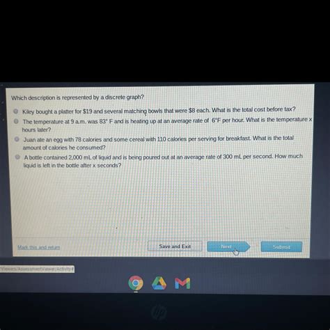 which description is represented by a discrete graph