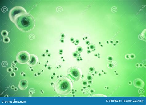 Green Cell Background. Life and Biology, Medicine Scientific, Molecular ...