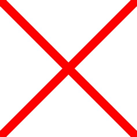 Transparent Transparent Background Red X Images for Your Designs