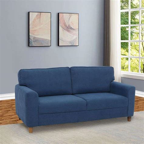 duroflex Utopia - 3-Person Sofa Premium Fabric Sofa Set, (Blue ...