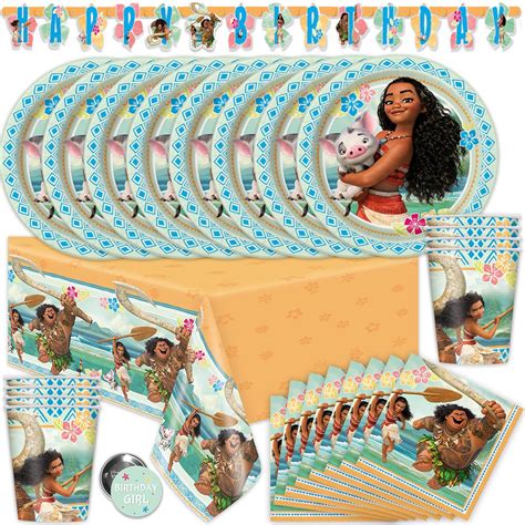 Amazon.com: Moana Birthday Party Supplies Set | Decorations | Serves 16 ...