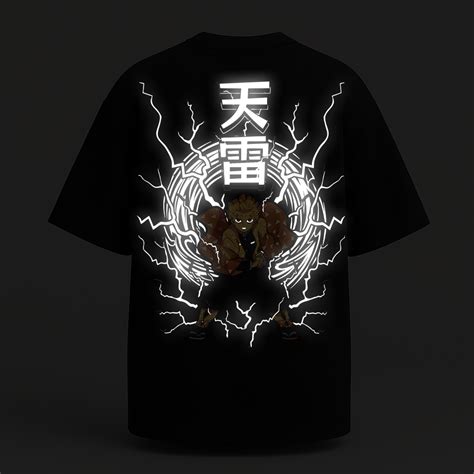 ZENITSU Reflective oversize drop shoulder t shirt – Gamihoods