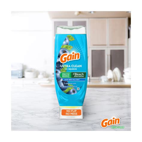 Gain Dishwashing EZ Squeeze Liquid Dish Soap, 24.3 fl oz