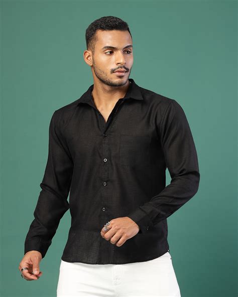 Buy Men's Black Shirt Online in India at Bewakoof
