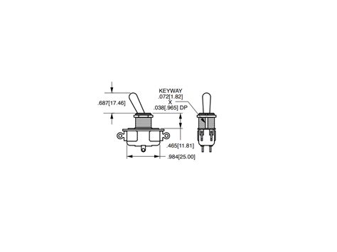 Tube-Town Store - Toggle Switch Carling 2BL-62, DPDT ON-ON - SHORT BAT