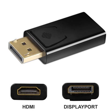 Display Port to HDMI Male Female Adapter Converter DisplayPort DP to ...