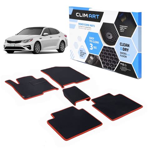 CLIM ART All-Weather Car Floor Mats Compatible with Kia Optima 2016 ...