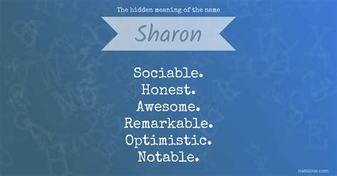 Sharon Name