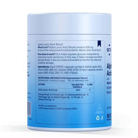 Buy SETU ALPHA LIPOIC ACID 300 MG (PACK 1) Online & Get Upto 60% OFF at ...