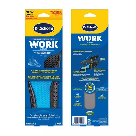 Dr. Scholl's Comfort & Energy Work Insoles with Massaging Gel - Women's ...