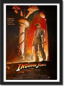 Indiana Jones And The Temple Of Doom Movie Framed Poster For Room ...