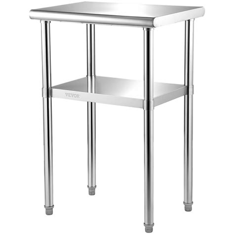 VEVOR Stainless Steel Prep Table, 24 x 18 x 36 Inch, 600lbs Load ...