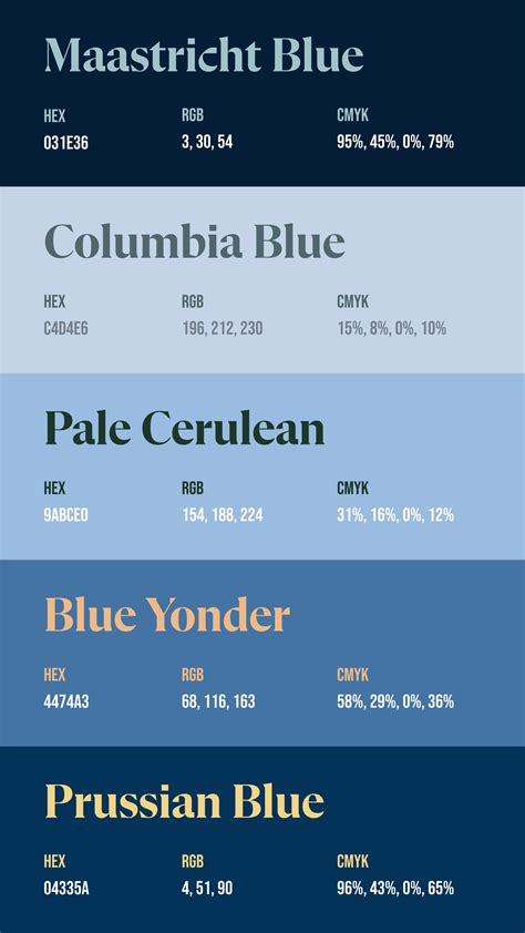 Blue Colour Chart 的图像结果