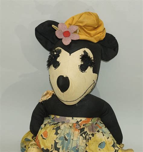 ORIGINAL CIRCA 1930S WALT DISNEY MINNIE MOUSE CLOTH DOLL APPROX. 25 ...