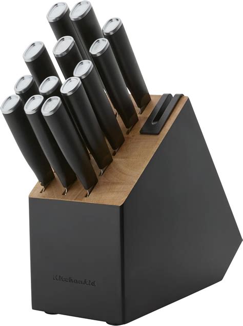 Amazon.com: KitchenAid Classic Slim Knife Block Set with Built-In Knife ...
