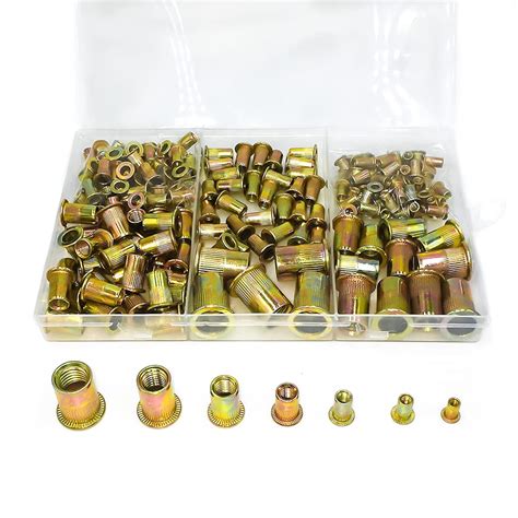 Amazon.com: Threaded Inserts for Metal Rivet nut Tool M3 M4 M5 M6 M8 ...