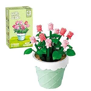 MEIEST Mini Flower Succulent Bonsai Building Block Set,Simulation Pot ...