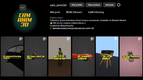 Cam Anim 3D - collection of camera movements - Superhive (formerly ...