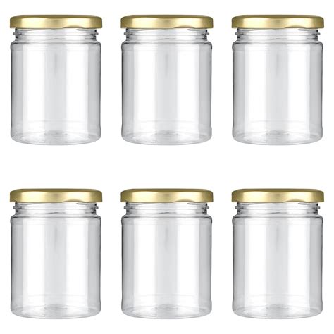 Buy Shiva Organic 200ml Short Height Round Glass Jar for Kitchen ...