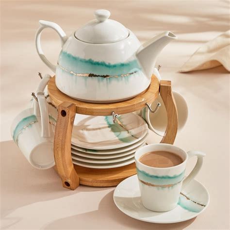 Buy Showstopper 14Pcs Porcelain Tea Set from Home Centre at just INR 3999.0
