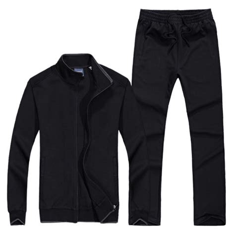 China Activewear 100% Cotton 280GSM Men Blank Sports Zipper Sweatsuit ...