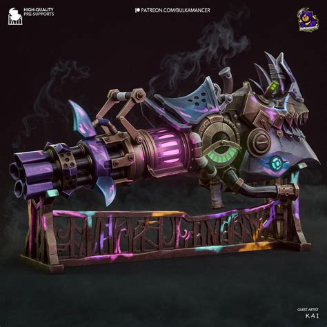 Jinx Gun Rhino Arcane League of Legends LOL High-resolution 3D Printing Premium Abs-like Resin ...