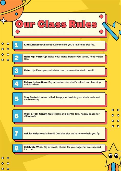 Classroom Rules Printable Simple & Free Class Rules And Expectations