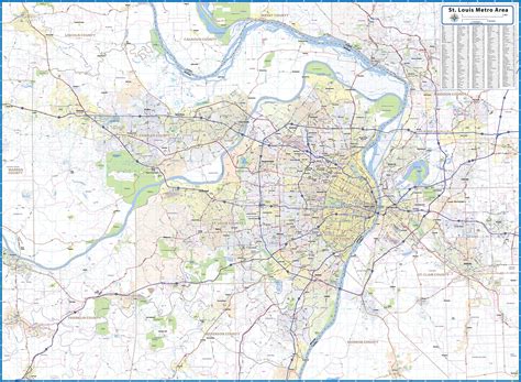 Metropolitan St Louis Zip Code Map