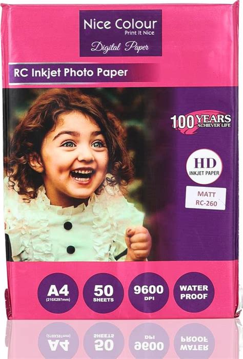 Flipkart.com | Nice Colour RC Matt Inkjet Photo Paper Water Proof, 9600 ...