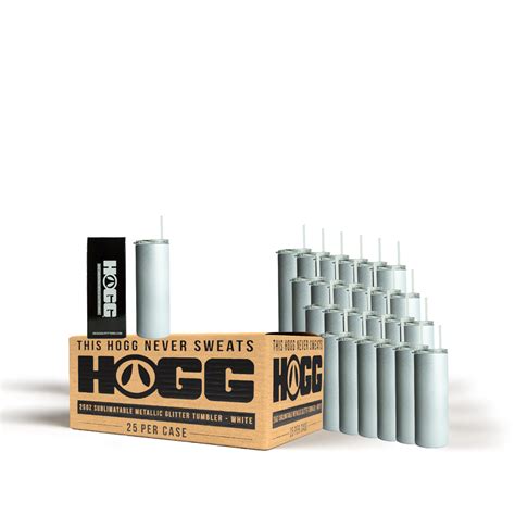 25oz Sublimatable Metallic Glitter Tumbler Case (25 Units) - White – The Stainless Depot