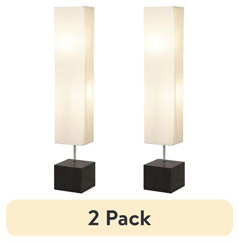 Free Shipping! Mainstays 58 Inch Modern Dark Wood Floor Lamp with White ...