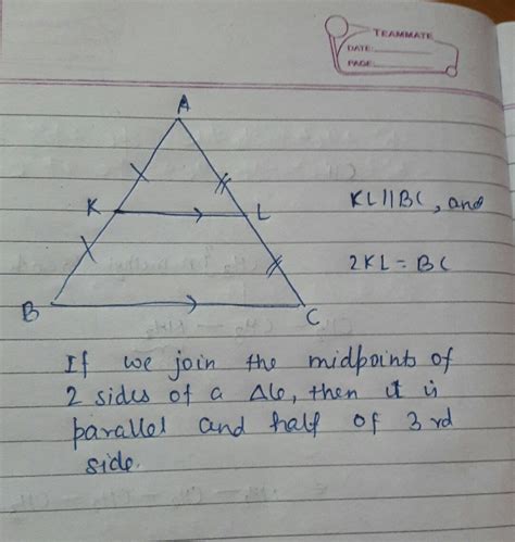 State mid point theorem with figure - Brainly.in