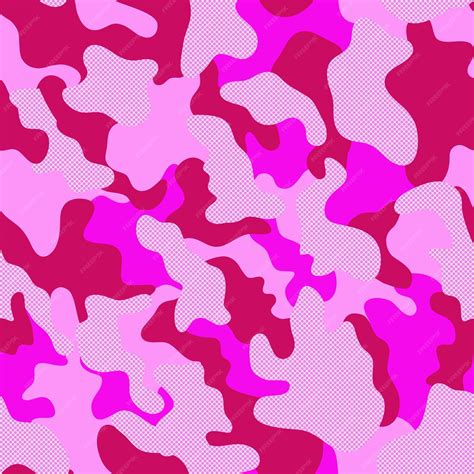 Premium Vector | Camouflage print pink seamless graphic backdrop