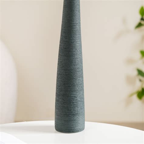 Ceramic Matte Finish Textured Thin Vase Online - Premium Vase | Nestasia
