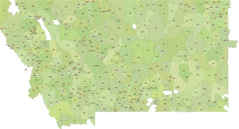 Montana Zip Code Map And Population List In Excel
