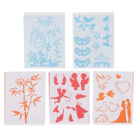 FLAWISH 5 Pieces PP Material Kids Drawing Craft Drawing Template ...