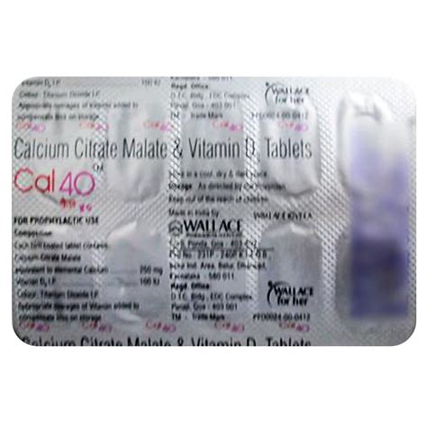 Buy Cal 40 mg Tablet | 19 Minutes Delivery | Apollo Pharmacy