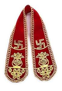 Buy Punyatva Ganpati Shela in Velvet Fabric (Red)/ Gauri Ganpati ...