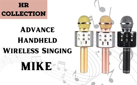 HR collection Advance Handheld Wireless Singing Mike Multi-Function ...