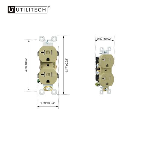 Utilitech 20-Amp 125-volt Tamper Resistant Residential Duplex Outlet ...