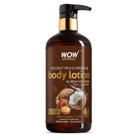 Buy WOW Skin Science Coconut Milk & Argan Oil Body Lotion - Medium ...