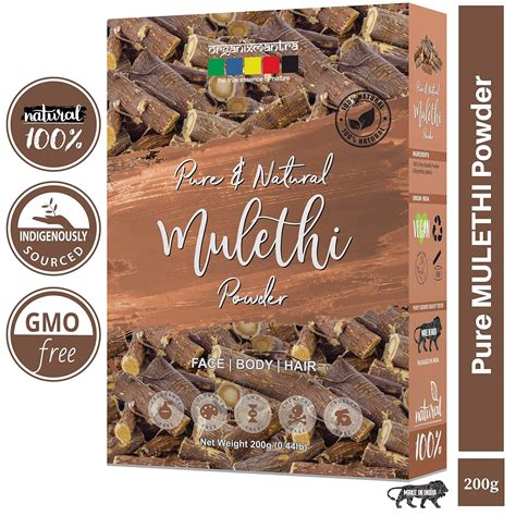 Organix Mantra Natural Mulethi Powder For Skin Whitening 200 Grams ...