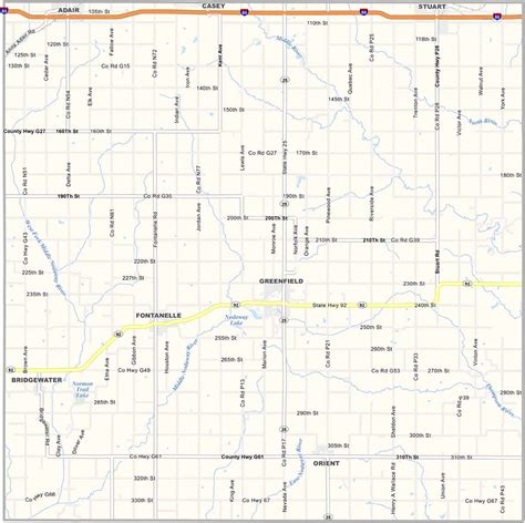 Adair County Map, Iowa - US County Maps