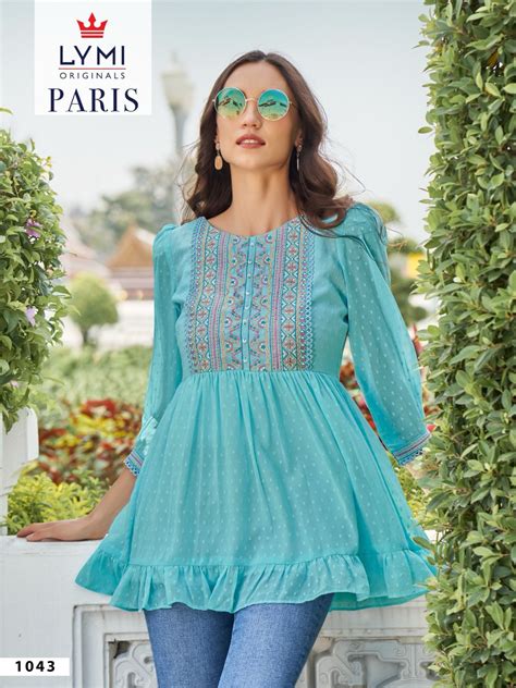 Lymi Paris Casual Wear Embroidery Fancy Ladies Tops Collection