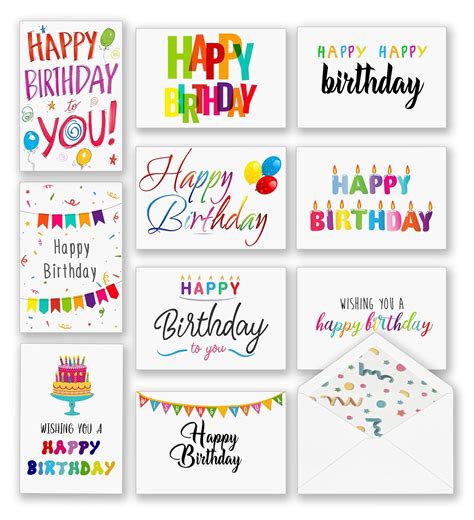 T&M Quality Designs LLC 100 Happy Birthday Cards,Large Assorted ...