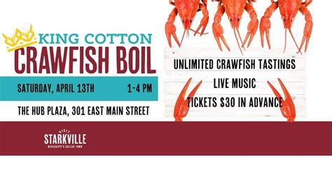 King Cotton Crawfish Boil, The Hub Plaza, 301 East Main Street ...