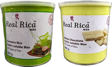 Real Rica ALOEVERA & WHITE CHOCOLATE HYDRO SOLUBLE WAX CREAM FOR ALL ...