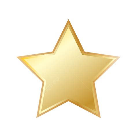Gold Star Like Metal With Embossing Vector, Gold Star, Like L ...
