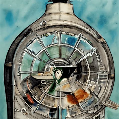 HG Wells Time Machine Watercolor · Creative Fabrica